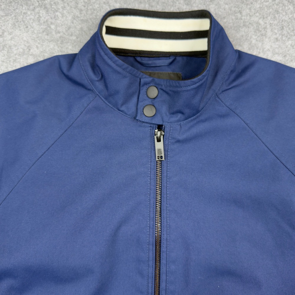 Burton Menswear London Harrington Jacket Navy Blue Bomber Small - Picture 3 of 9